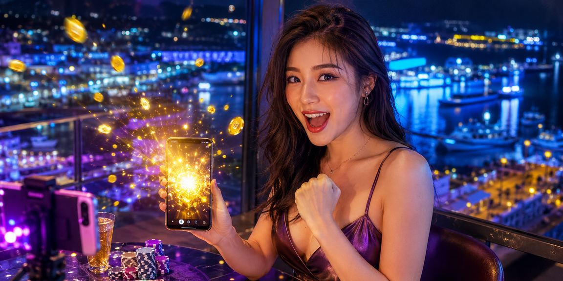Du khách tại Phú Quốc thưởng thức cà phê và xem kèo thể thao trên điện thoại bên bờ biển