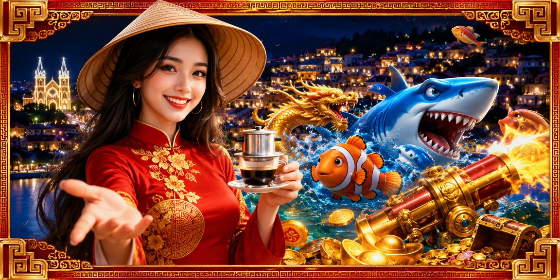 Người dùng tại Sa Pa thưởng thức cà phê và chơi game bắn cá trên điện thoại giữa thiên nhiên